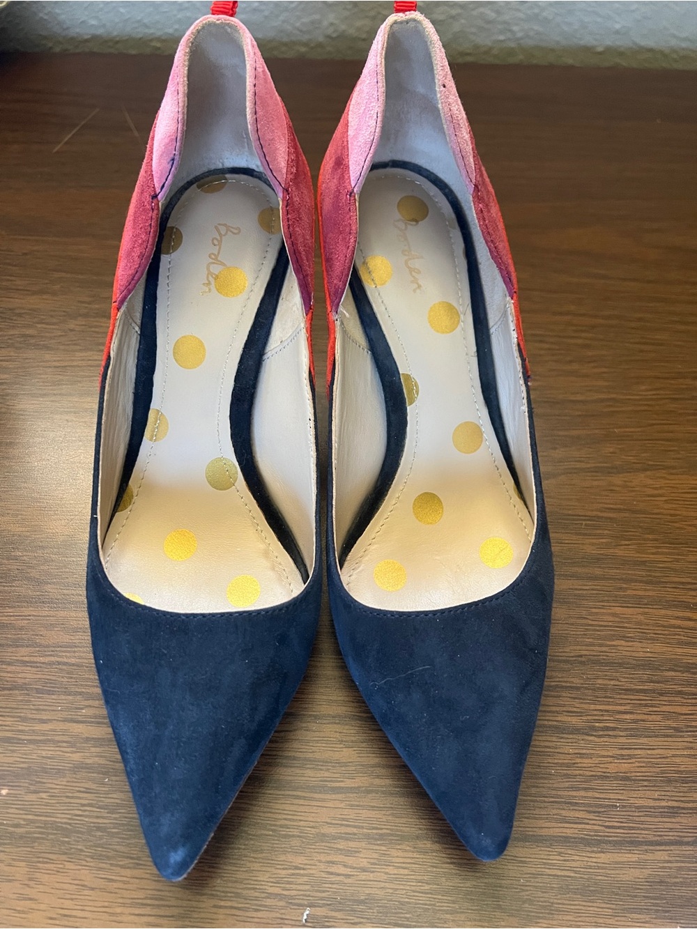 Boden Multicolor Suede Pointed-toe Pumps - Size 6 - Vibram Outsole